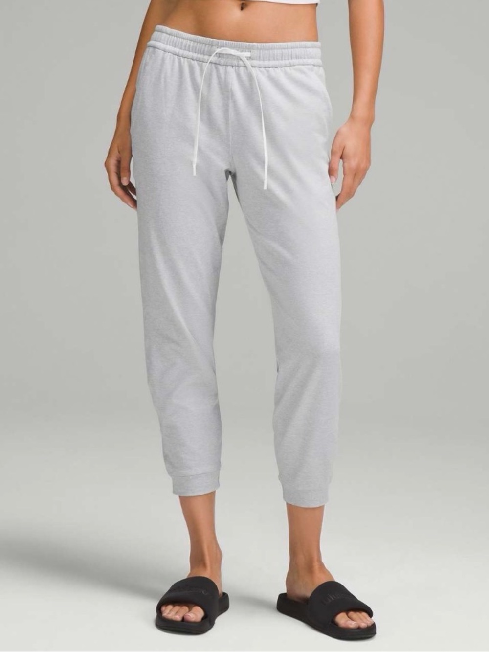 Lululemon Soft Jersey Classic-Fit Mid-Rise Jogger Heathered Ultra Light Grey 8 - Picture 3 of 8